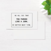 Bad Parking Cards You Parked Like A Jerk (Desk)