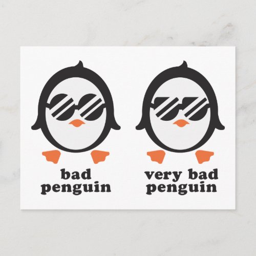 bad penguin _ Pinguin Postcard