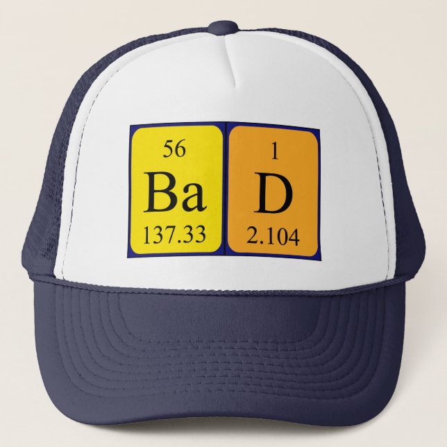 Bad periodic table name hat (Front)