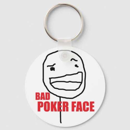Bad Poker Face Keychain