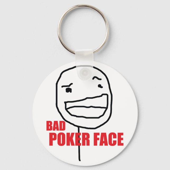 Bad Poker Face Keychain (Front)