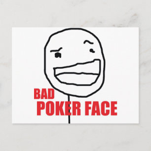 Bad Poker Face Postcard