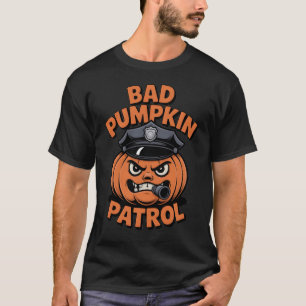 Bad Pumpkin Patrol Funny Halloween T-Shirt