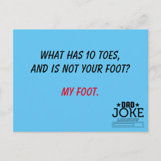 Bad Pun Dad Joke designed Postcard