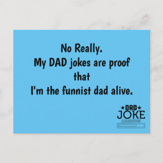 Bad Pun Dad Joke designed Postcard