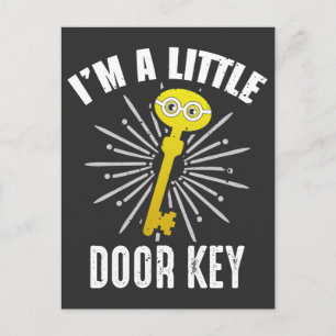 Bad Pun Dad Jokes I'm A Little Door Key Postcard