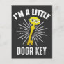Bad Pun Dad Jokes I'm A Little Door Key Postcard