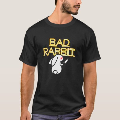 Bad Rabbit Bunny With Knife Hater Antisocial Intro T_Shirt