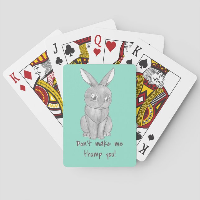 Bad Rabbit Don't Make Me Thump You Poker Cards (Back)