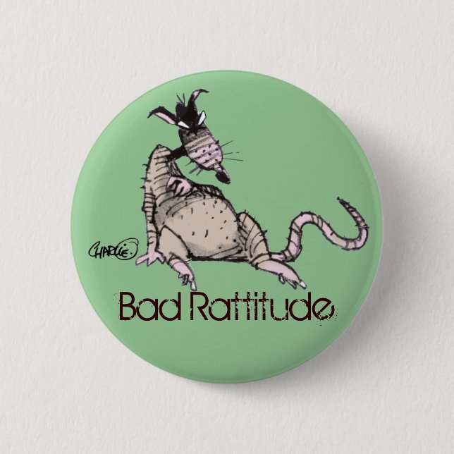 Bad Rattitude Button (Front)