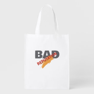 Bad Reputation / Minimalist Modern Plain Grocery Bag