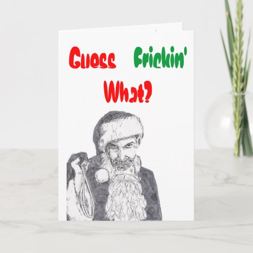 Bad Santa Christmas Card