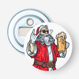 Bad Santa Claus, Rock, Beer and Cigar Bottle Opener