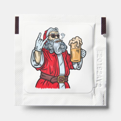 Bad Santa Claus Rock Beer and Cigar Hand Sanitizer Packet