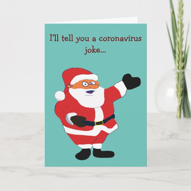 Bad Santa Covid 19 Funny Joke Humor Classic Value  Holiday Card (Front)