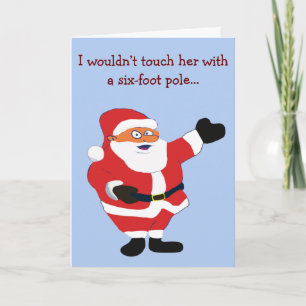 Bad Santa Covid 19 Joke Humor Classic Value Funny Holiday Card