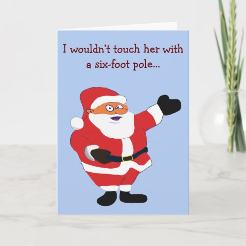 Bad Santa Covid 19 Joke Humor Classic Value Funny  Holiday Card