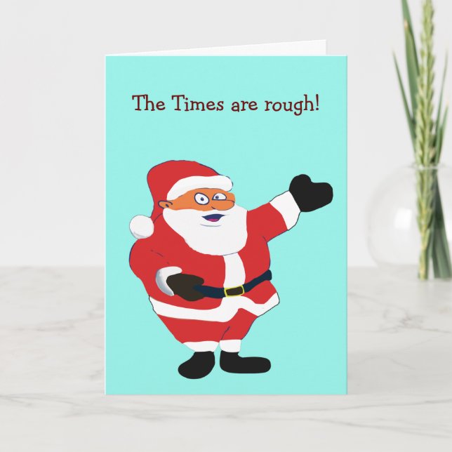 Bad Santa Covid 19 Weird Humor Classic Value Funny Holiday Card (Front)