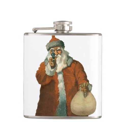 Bad Santa With Gun Flask