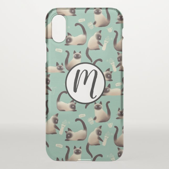 Bad Siamese Cats Knocking Stuff Over Uncommon iPhone Case (Back)