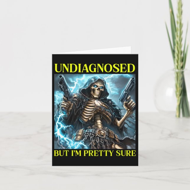 Bad Skeleton Undiagnosed Autism Brainrot  Card (Front)