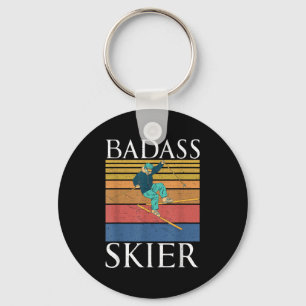 Bad Skier Snow Winter Sport Skier  Keychain