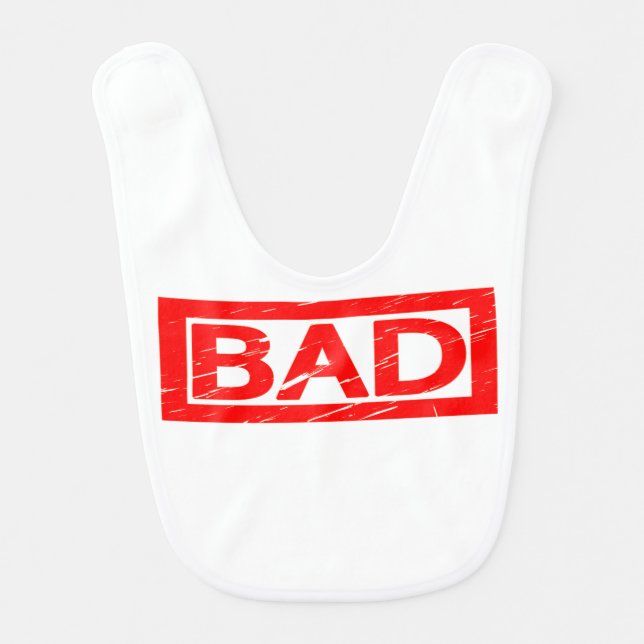 Bad Stamp Baby Bib (Front)