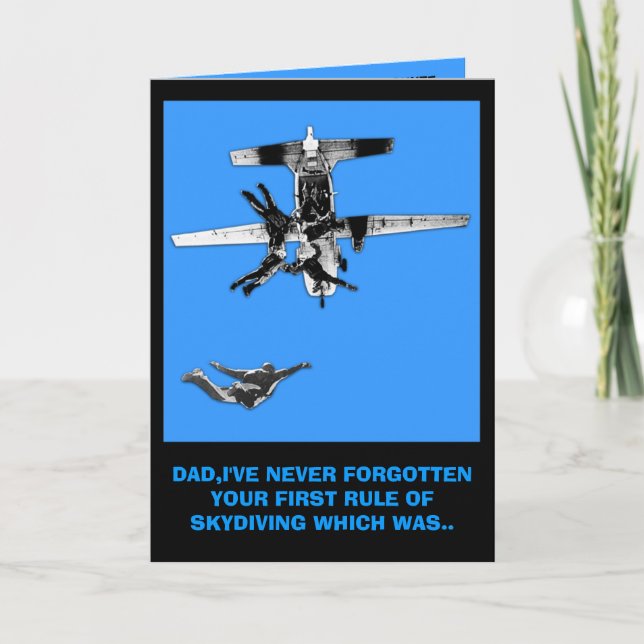 Bad taste but funny skydiving card (Front)
