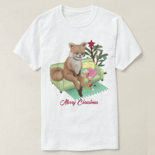 Bad Taxidermy Fox Christmas T-Shirt