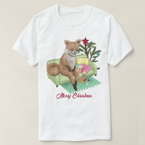 Bad Taxidermy Fox Christmas T_Shirt
