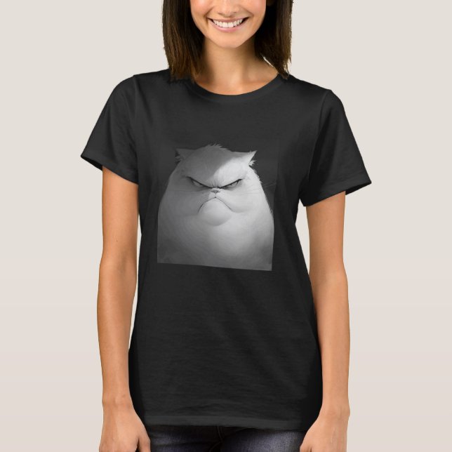 bad-tempered cat, funny cat 3 T-Shirt (Front)
