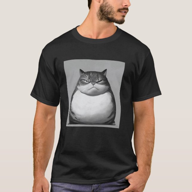 bad-tempered cat, funny cat 6 T-Shirt (Front)