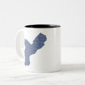 Bad Things Happen in Philadelphia: Map Fade Two-Tone Coffee Mug (Front Left)