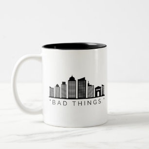 Bad Things Happen in Philadelphia: Skyline Two-Tone Coffee Mug