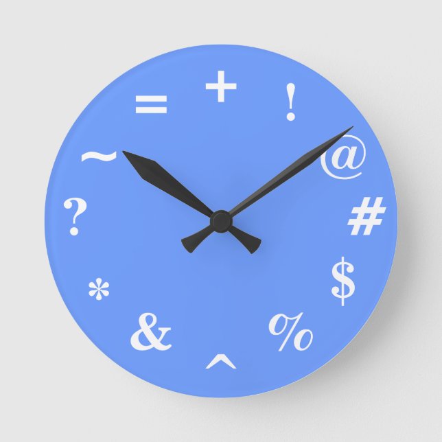 Bad Time - blue Round Clock (Front)