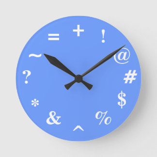 Bad Time - blue Round Clock
