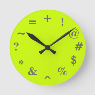 Bad Time - lime Round Clock