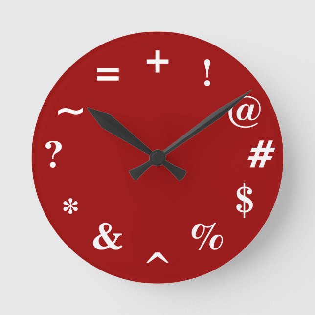 Bad Time - red Round Clock (Front)