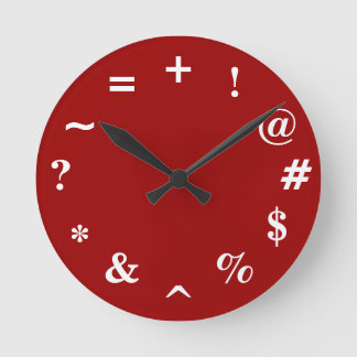 Bad Time - red Round Clock