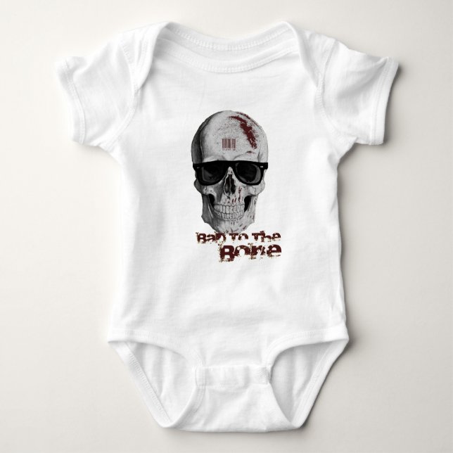 Bad To The Bone Baby Bodysuit (Front)