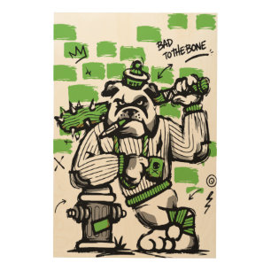 Bad To The Bone Bulldog Gangster Art