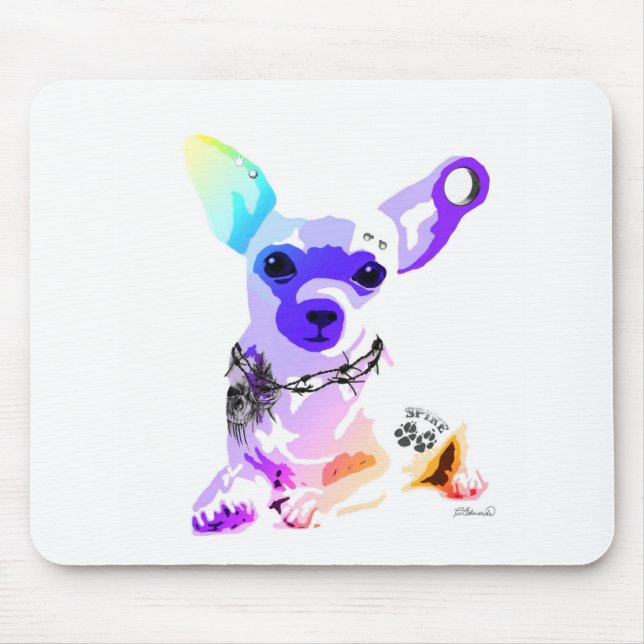 Bad to the Bone Chihuahua Mouse Pad (Front)
