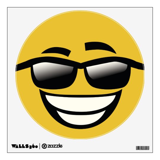 Bad to the Bone cool guy Emoji Wall Decal