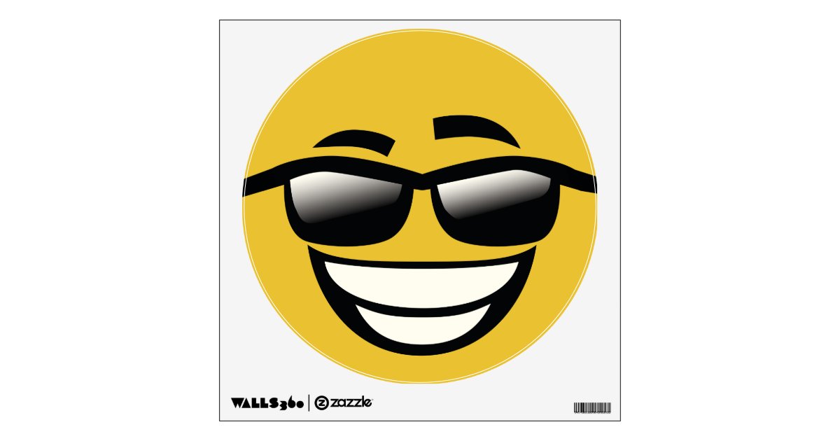 bad to the bone cool guy emoji wall decal zazzle com
