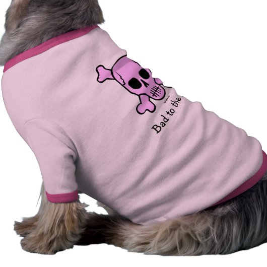 Bad to the Bone dog t-shirt (Side)