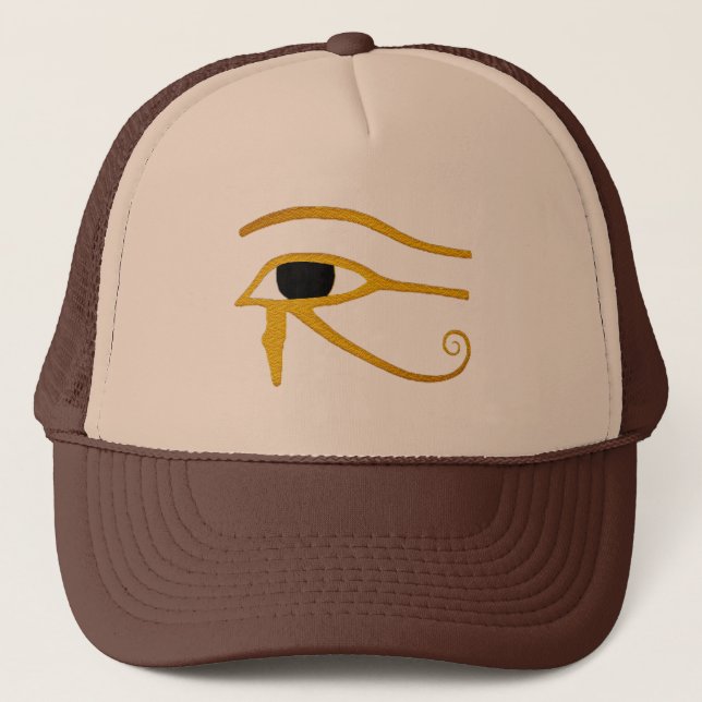 bad to the bone Egyptian eye of horus shirt Trucker Hat (Front)