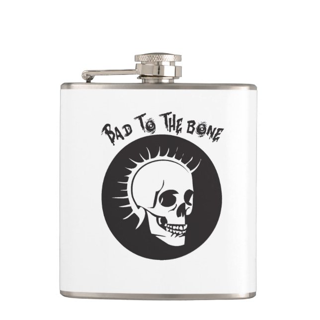 bad to the bone flask (Front)