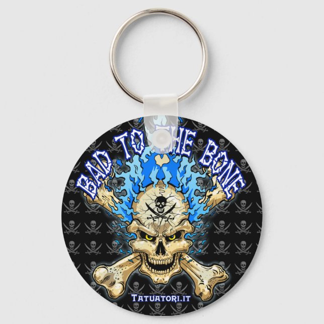 Bad to the Bone Keychain (Front)