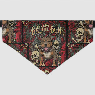 Bad to the Bone Pet Bandana Collar