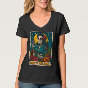 Bad to the Bone Retro Skeleton Singer T-Shirt